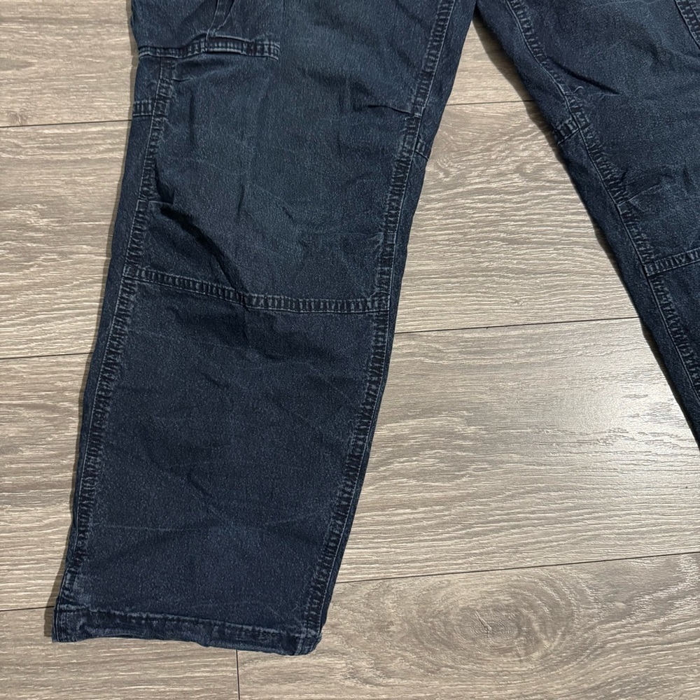 American Eagle Men's Navy Blue Cargo Relaxed Pants Cotton Blend Size Small - Picture 5 of 15